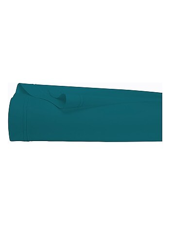 Sábana plana de algodón liso azul petróleo de 57 hilos, azul petróleo