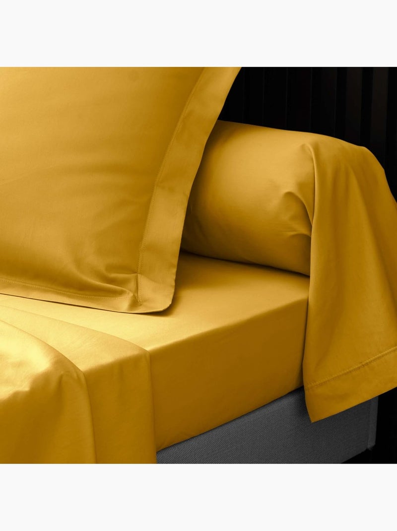 Sábana plana de Algodón Percal PERCALINE Douceur d'Intérieur Amarillo - Kiabi