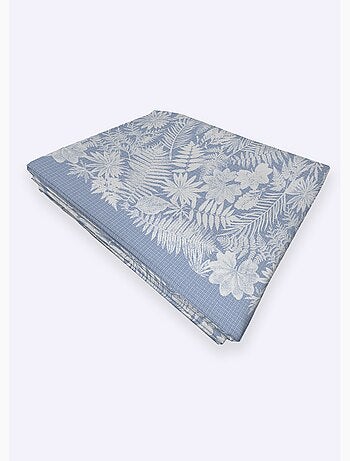 Sábana plana de franela de algodón con estampado botánico - Afibel