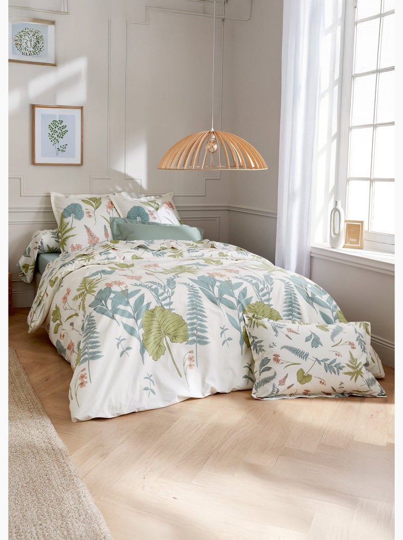 Sábana plana estampada, algodón percal de 80 hilos - Afibel Beige - Kiabi