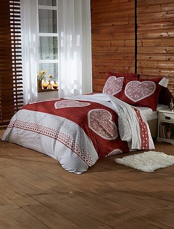 Sábana plana estampada estilo chalet - Afibel