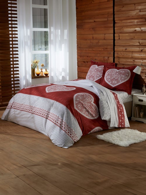 Sábana plana estampada estilo chalet - Afibel - Kiabi
