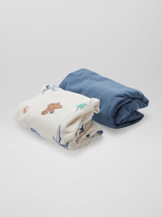 Sábanas bajeras 'Jurassic Explorers' - pack de 2