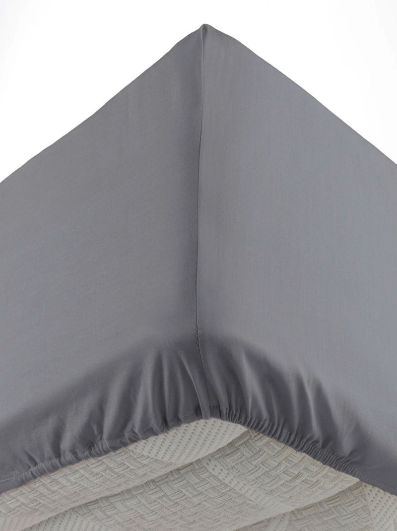 Sábanas con funda de Algodón LINA Douceur d'Intérieur Gris antracita - Kiabi