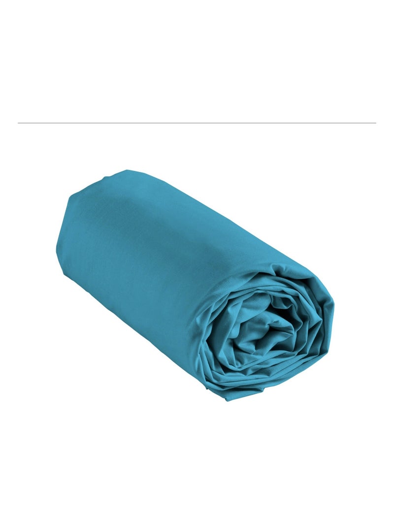 Sábanas con funda de Algodón NOA PROMO LINGE Azul ultramar - Kiabi