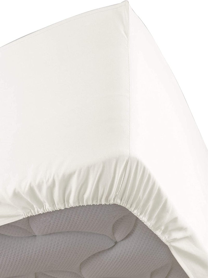 Sábanas con funda de Algodón Percal LIA PROMO LINGE Crudo - Kiabi