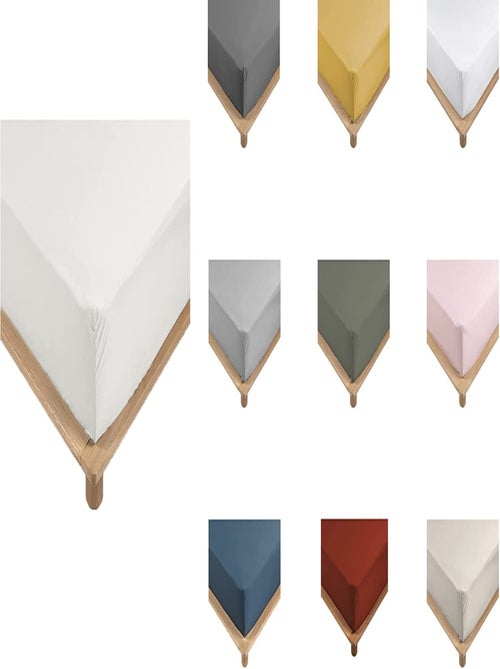 Sábanas con funda de Algodón Percal LIA PROMO LINGE - Kiabi