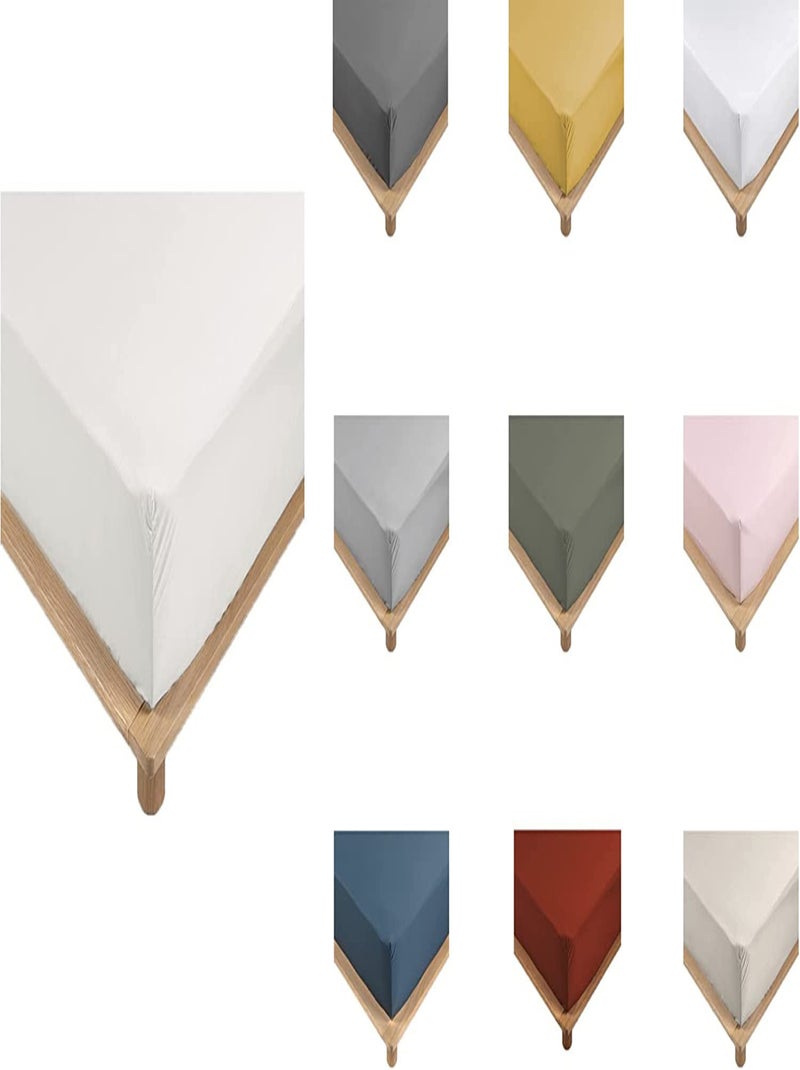 Sábanas con funda de Algodón Percal LIA PROMO LINGE Crudo - Kiabi