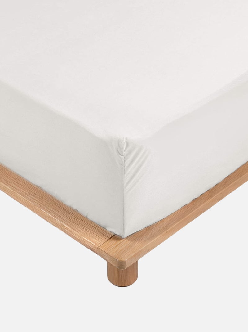 Sábanas con funda de Algodón Percal LIA PROMO LINGE Crudo - Kiabi