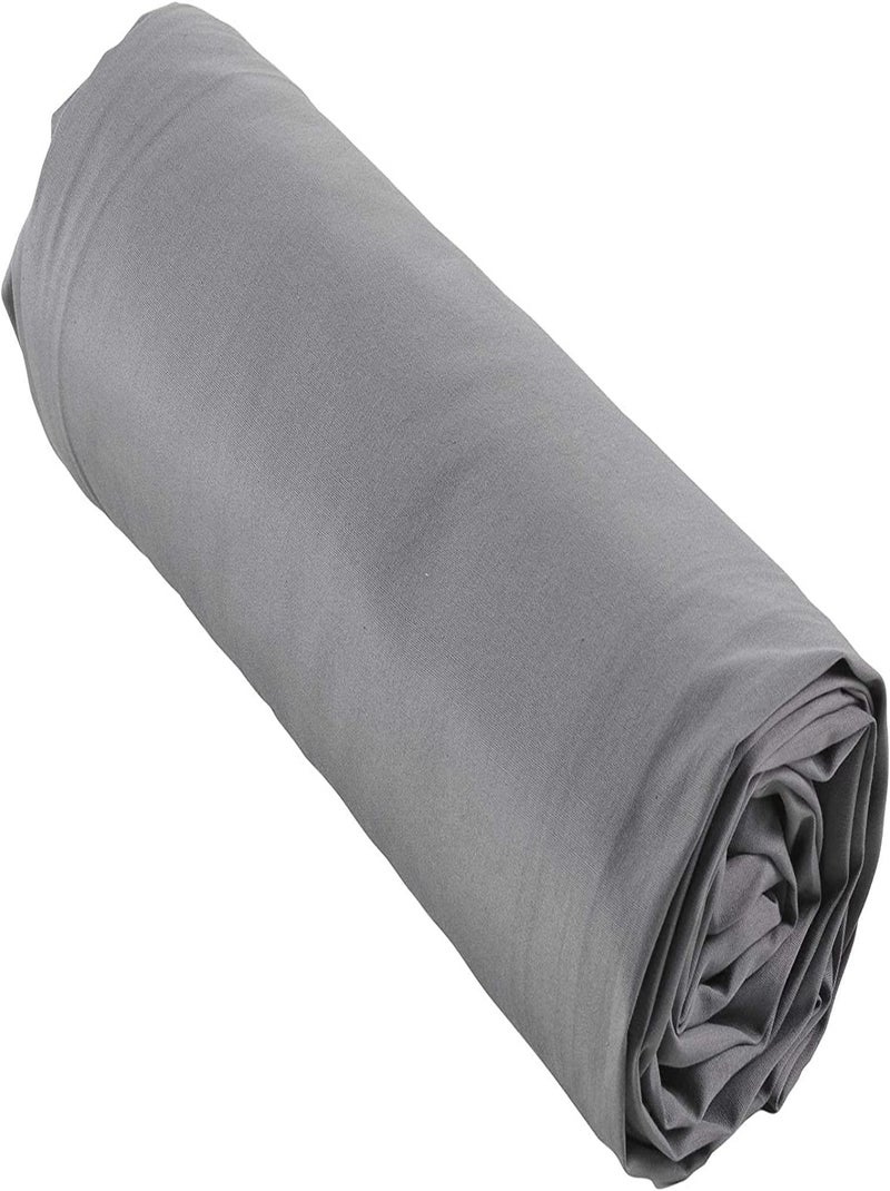 Sábanas con funda de Algodón Percal LIA PROMO LINGE Gris antracita - Kiabi