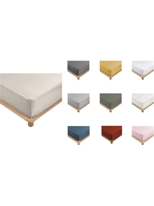 Sábanas con funda de Algodón Percal LIA PROMO LINGE - Kiabi