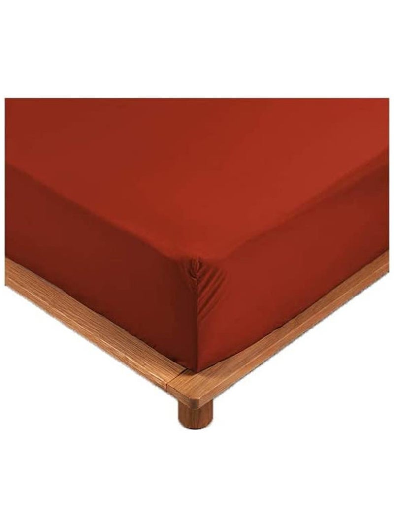 Sábanas con funda de Algodón Percal LIA PROMO LINGE Rojo - Kiabi