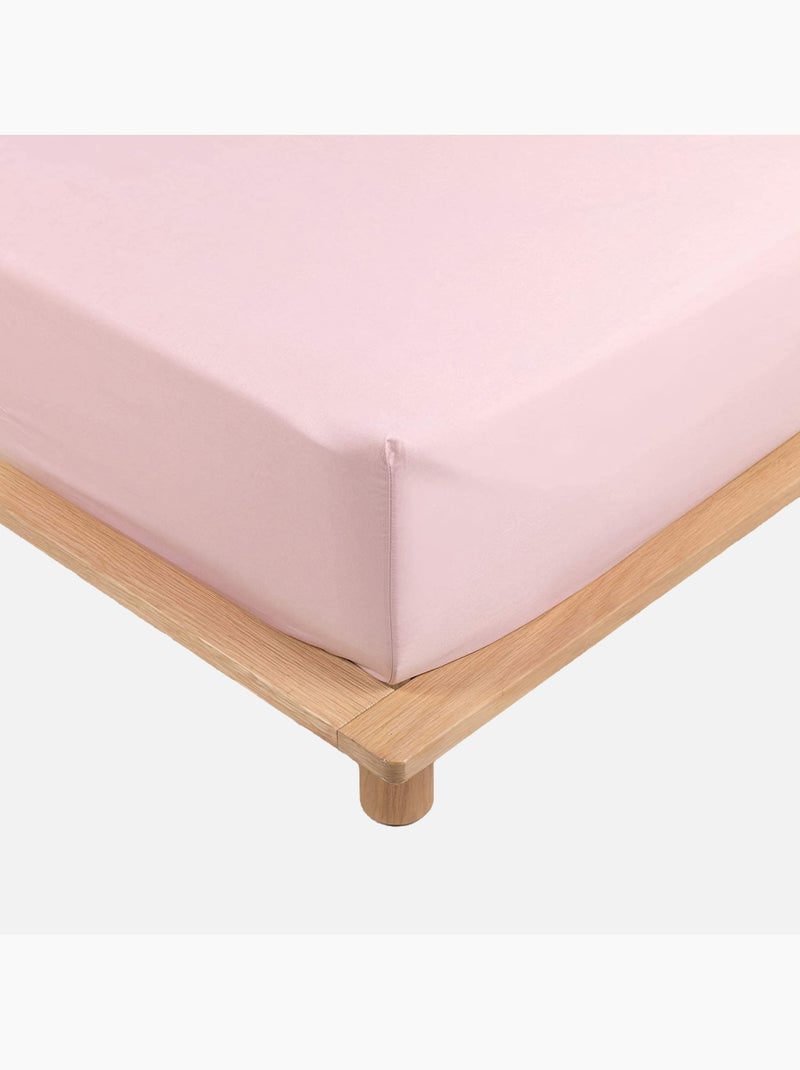 Sábanas con funda de Algodón Percal LIA PROMO LINGE Rosa - Kiabi