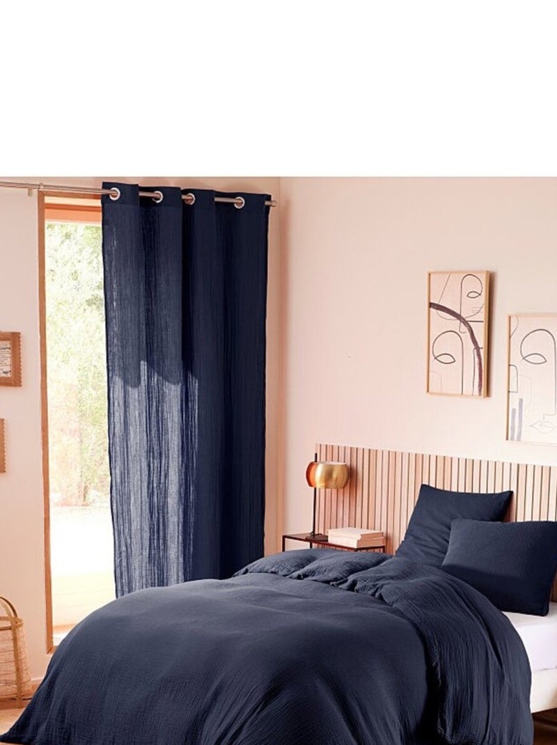 Sábanas con funda de Gasa de Algodón Alia PROMO LINGE Azul - Kiabi