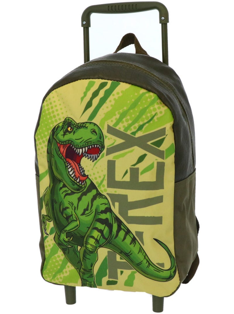 Sac à dos à ruedas niño dinosaure t‑rex 34 cm - trolley infantil Verde - Kiabi