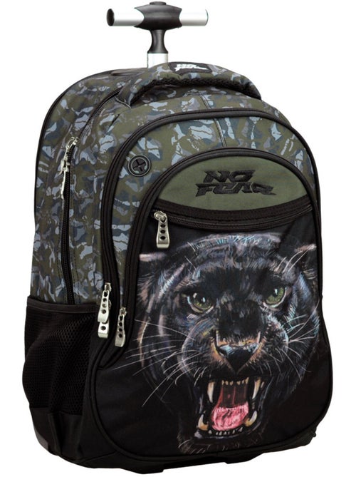 Sac à dos trolley no fear panthère negro 48 cm - 2 compartimentoos - Kiabi Sac à dos trolley no fear panthère negro 48 cm - 2 compartimentoos - Kiabi