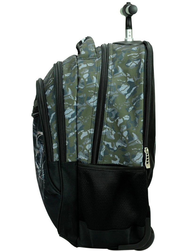 Sac à dos trolley no fear panthère negro 48 cm - 2 compartimentoos Negro Verde - Kiabi