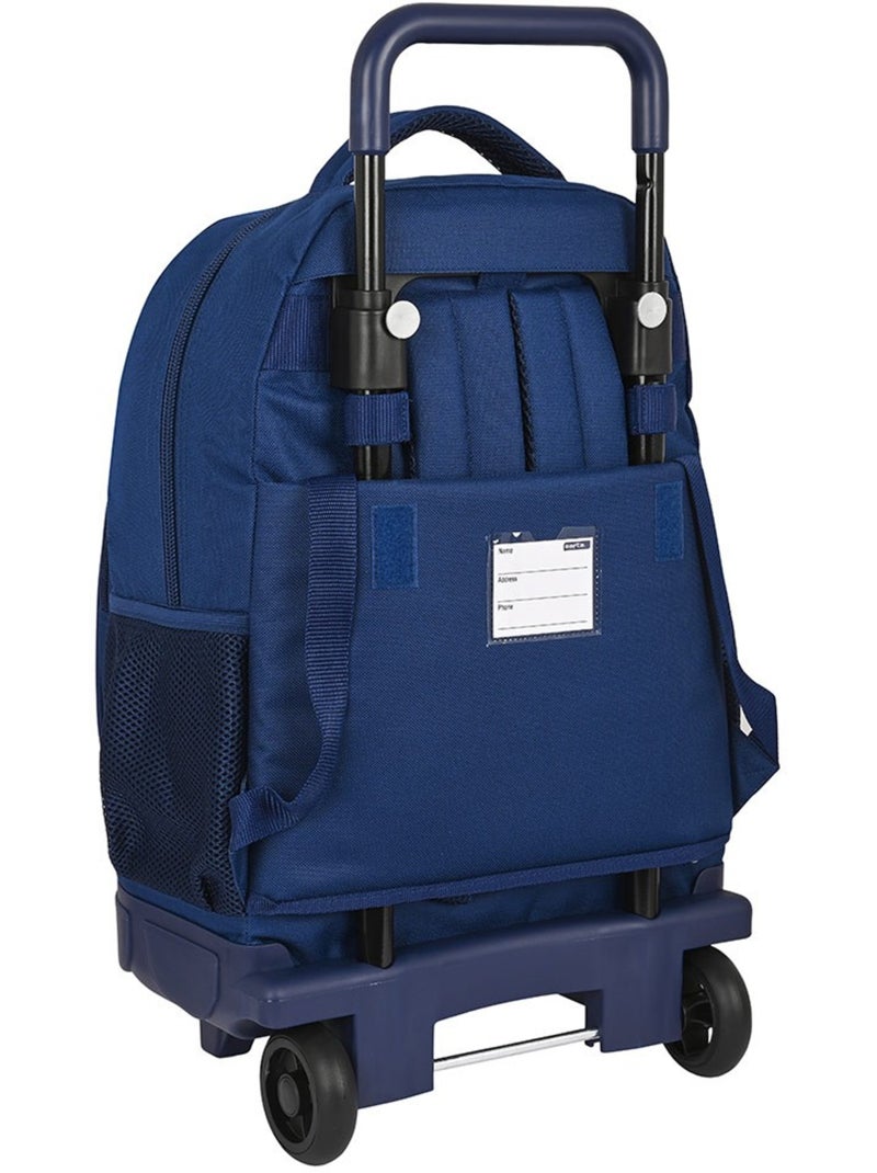 Sac à dos trolley university con base rigide y 2 compartimentoos 45 cm Azul Rojo - Kiabi