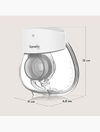 2 x Sacaleches manos libres LIONELO Fidi Free Lumi - Lámpara - 80ml - 6 Tallas - 3h inalámbrico