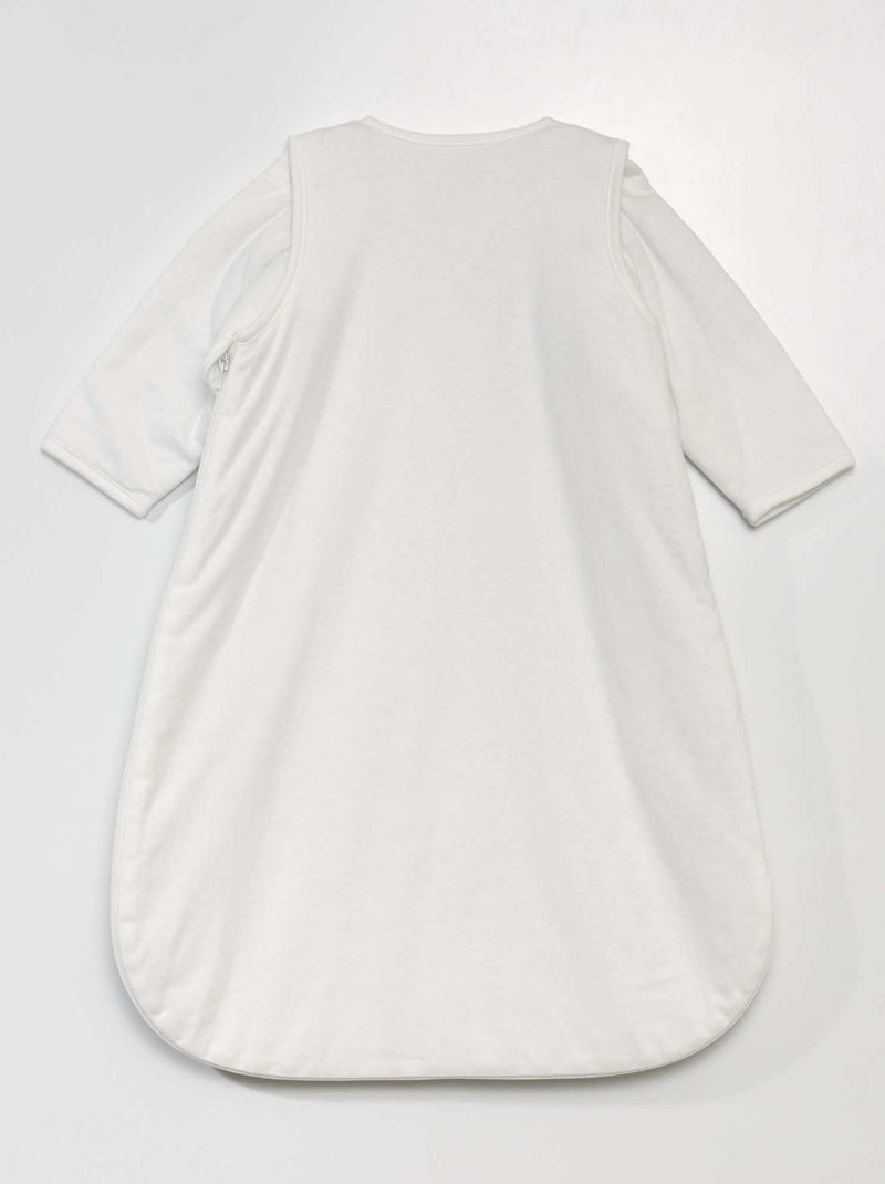 Saco de dormir acolchado con mangas desmontables TOG 2,5 BLANCO - Kiabi