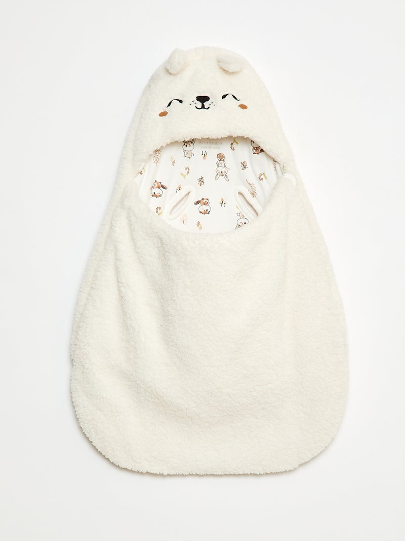 Saco de dormir animado efecto ultra suave Beige - Kiabi