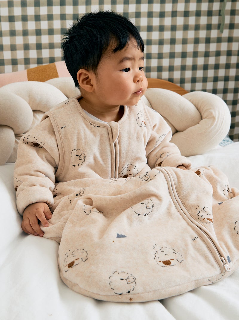 Saco de dormir cálido con mangas extraíbles - TOG 2.5 Beige - Kiabi