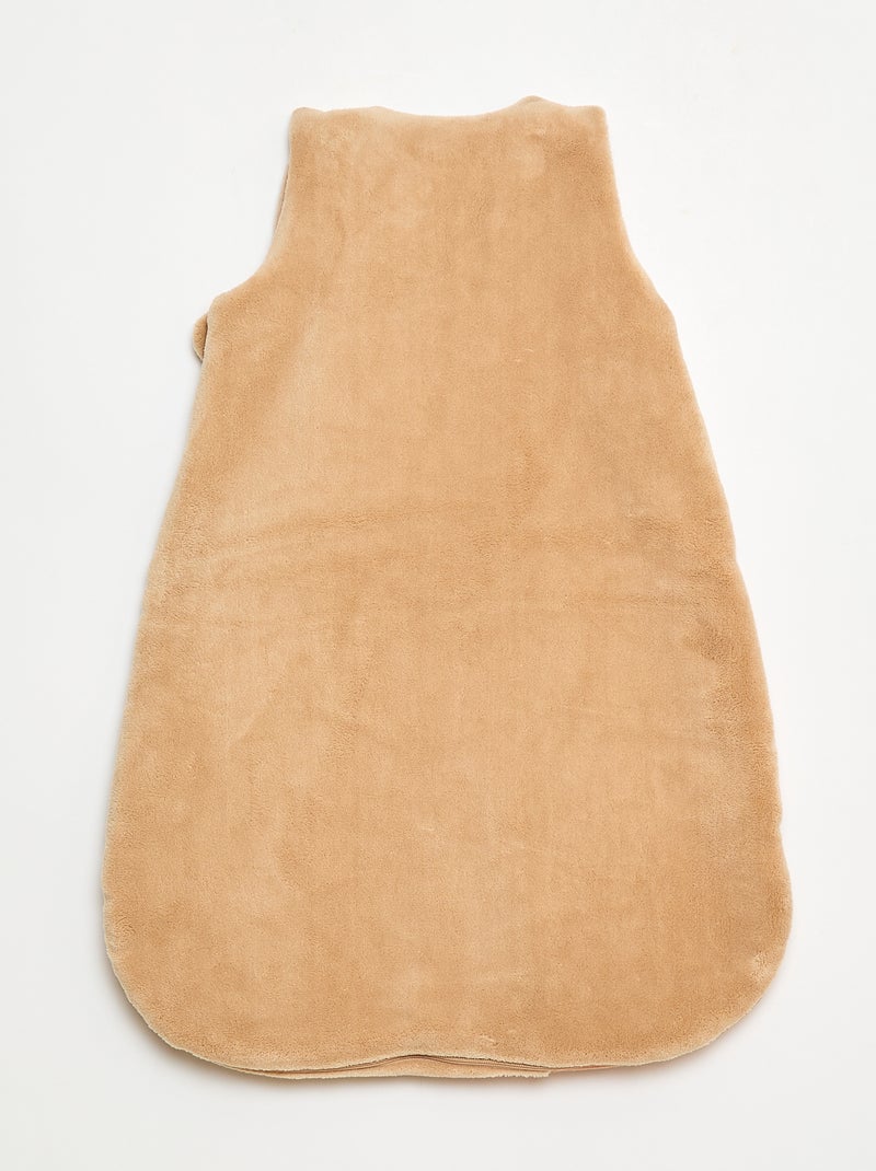 Saco de dormir cálido con mangas extraíbles con botones de presión TOG 3 Beige - Kiabi