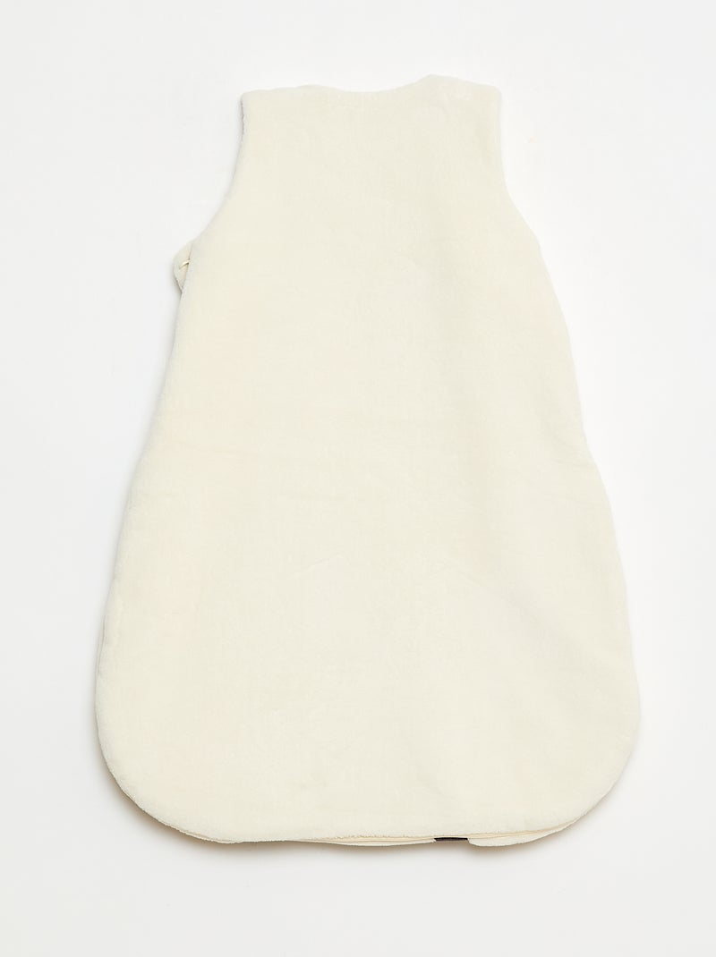 Saco de dormir cálido con mangas extraíbles con botones de presión TOG 3 Blanco - Kiabi