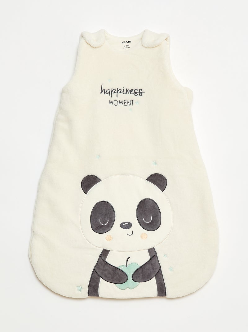 Saco de dormir cálido con mangas extraíbles con botones de presión TOG 3 Blanco - Kiabi