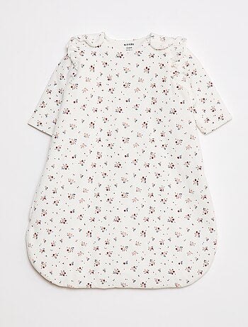 Saco de dormir cálido con mangas extraíbles y estampado de flores TOG 2,5