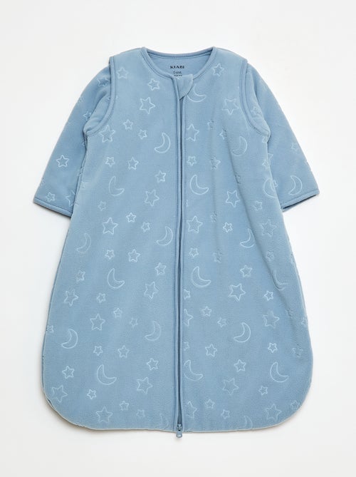 Saco de dormir cálido de forro polar con mangas extraíbles con botones a presión TOG 2,5 - Kiabi