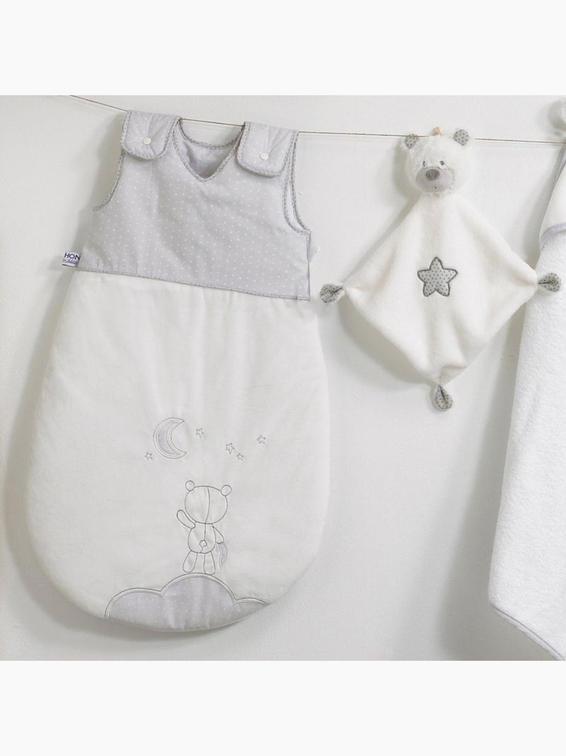 Saco de dormir de algodón bordado para - SAUTHON Blanco Gris - Kiabi