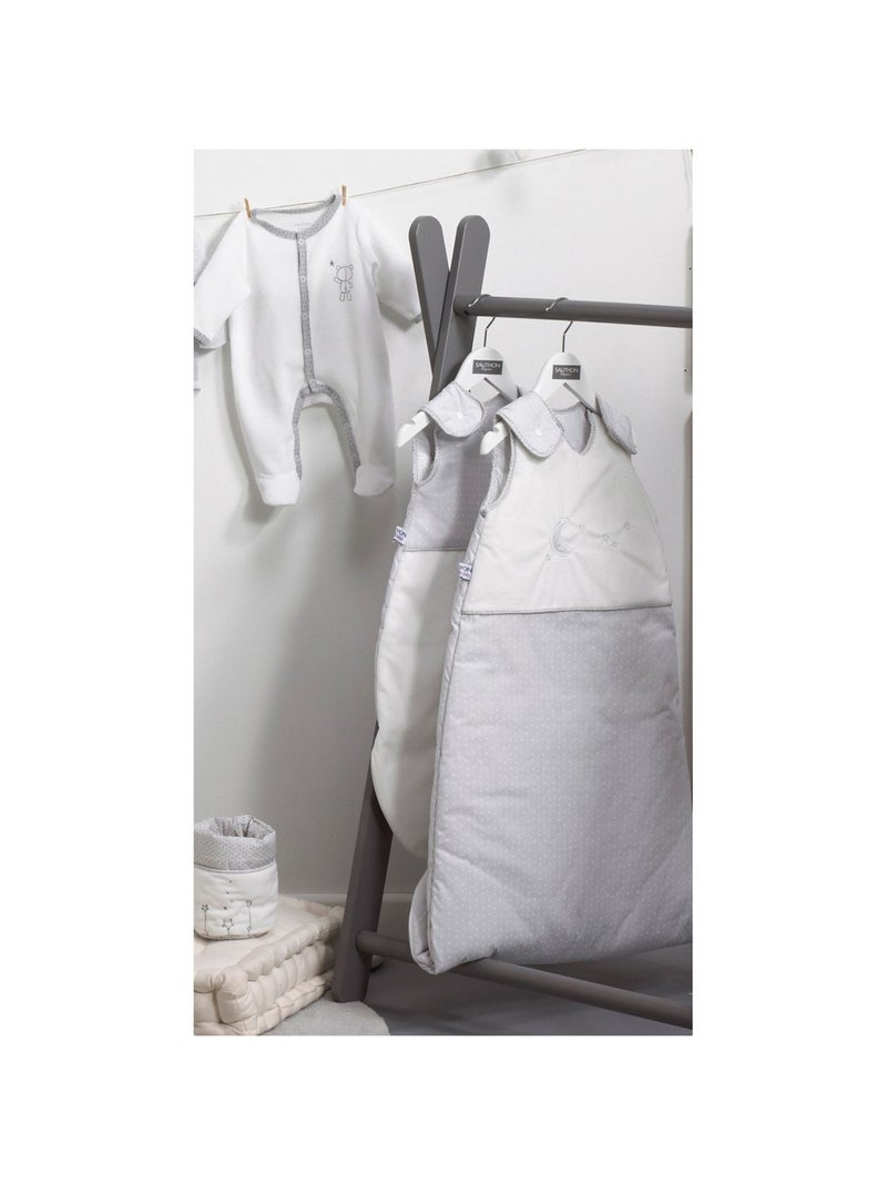Saco de dormir de algodón bordado para - SAUTHON Gris blanco - Kiabi