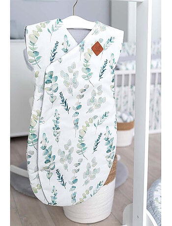 Saco de dormir de algodón forrado multicolor, eucalyptus - SEVIRA KIDS