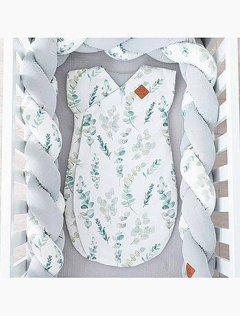 Saco de dormir de algodón forrado multicolor, eucalyptus | SEVIRA KIDS