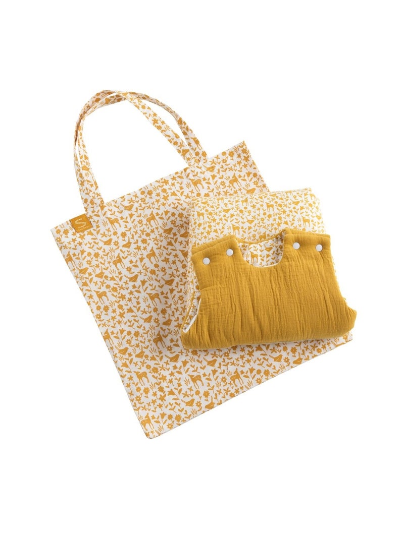 Saco de dormir de algodón para - SAUTHON Blanco Amarillo - Kiabi