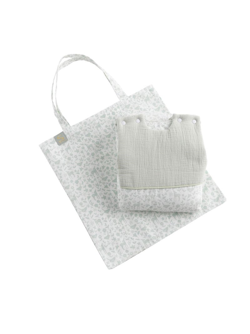 Saco de dormir de algodón para - SAUTHON Blanco Azul - Kiabi