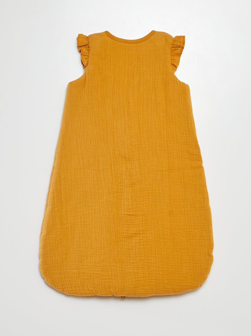 Saco de dormir de doble gasa de algodón sin mangas TOG 2 AMARILLO - Kiabi