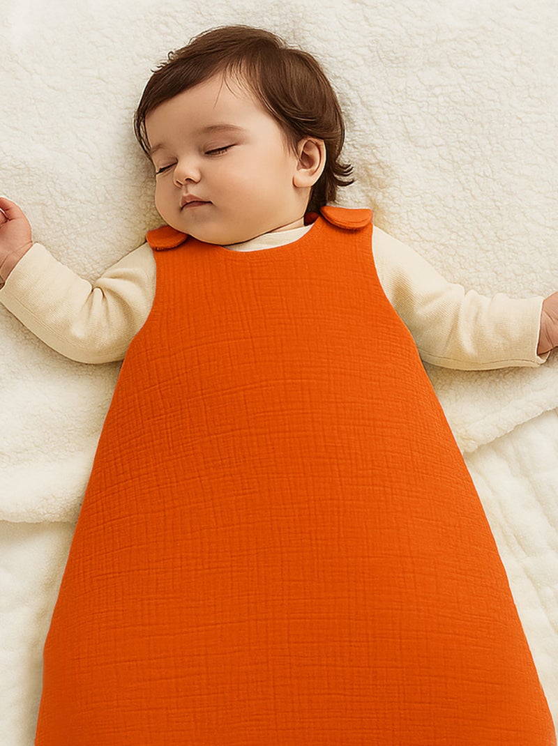 Saco de dormir de invierno de algodón orgánico Rojo - Kiabi