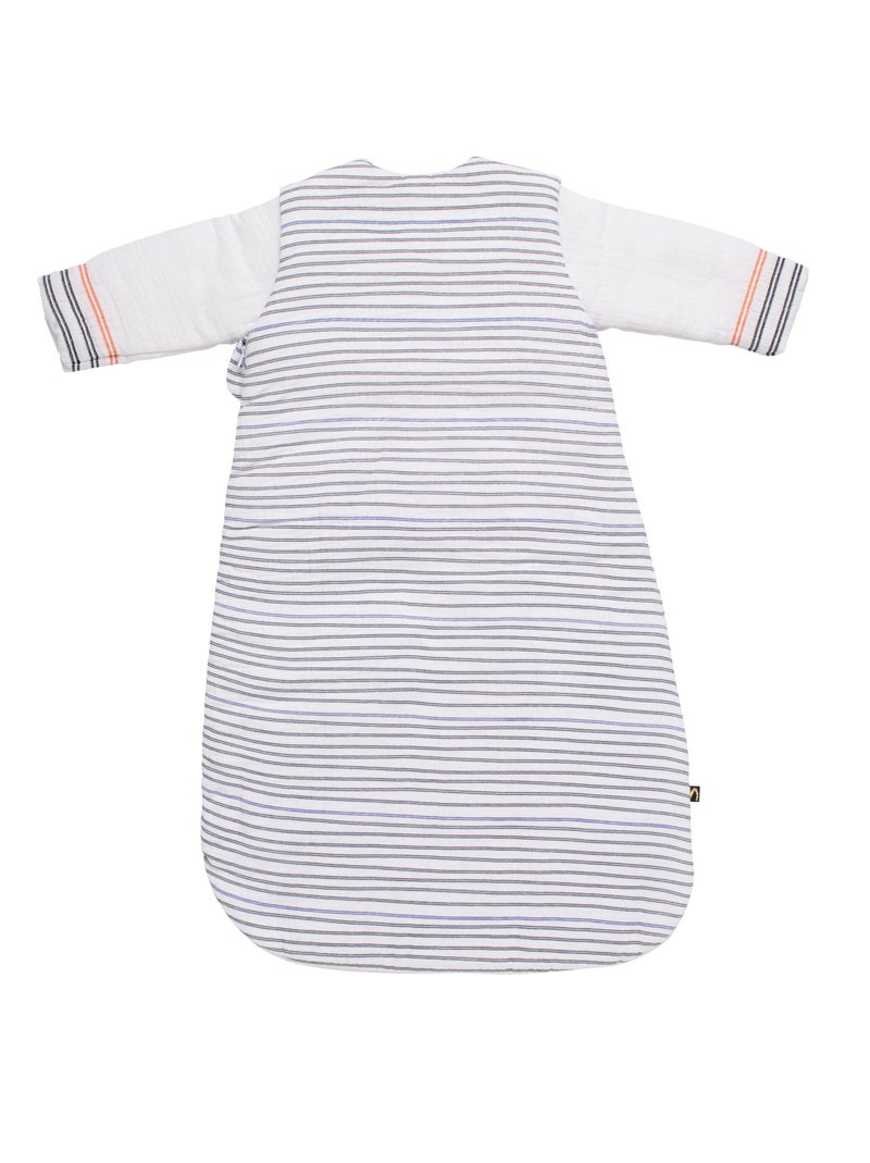 Saco de dormir de invierno para bebé con mangas extraíbles - SAUTHON Blanco Azul - Kiabi
