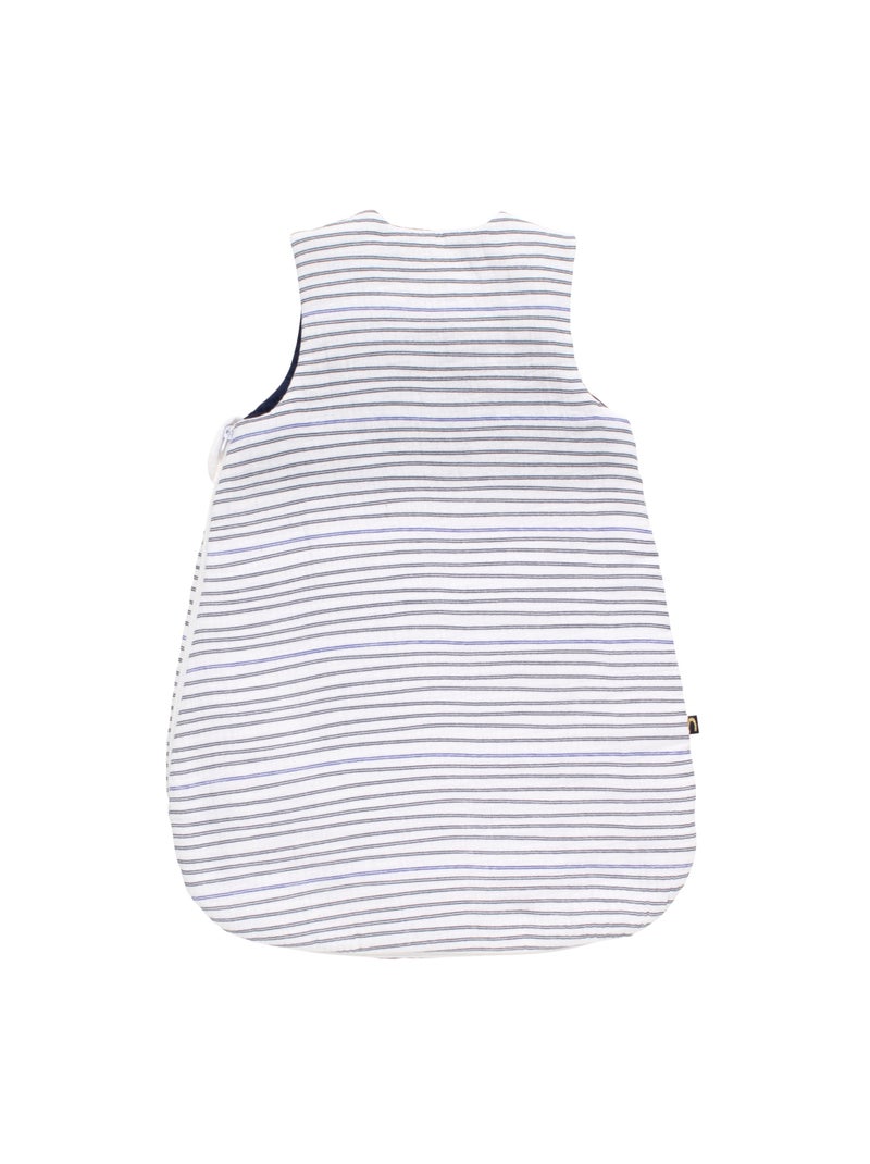 Saco de dormir de invierno para bebé de doble gasa de algodón - SAUTHON Blanco Azul - Kiabi