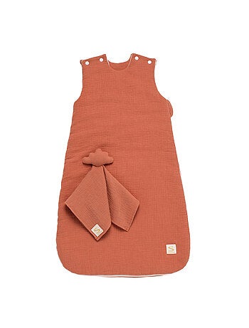 Saco de dormir de invierno para bebé de gasa doble de algodón y su edredón de - SAUTHON