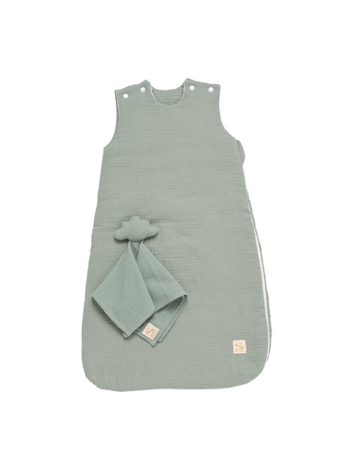 Saco de dormir de invierno para bebé de gasa doble de algodón y su edredón de - SAUTHON - Kiabi Saco de dormir de invierno para bebé de gasa doble de algodón y su edredón de - SAUTHON - Kiabi