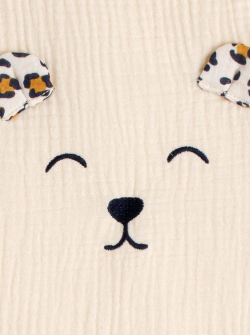 Saco de dormir de invierno para bebé en gasa de algodón con detalles de estampado - SAUTHON - Kiabi