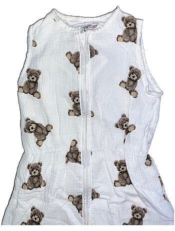 Saco de dormir de muselina ligero "Oso" Les Chatounets