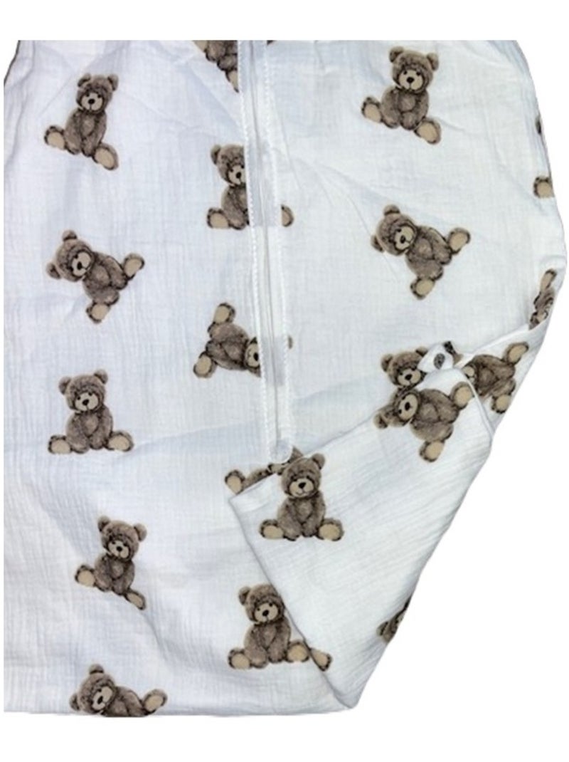 Saco de dormir de muselina ligero "Oso" Les Chatounets Blanco - Kiabi