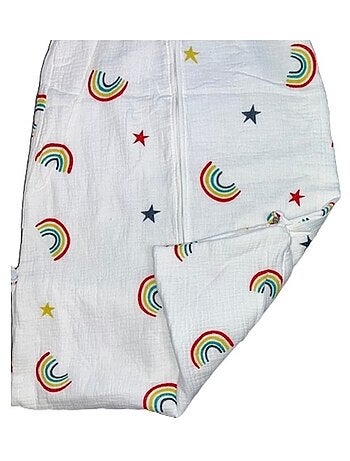 Saco de dormir de muselina ligero "RAINBOW" Les Chatounets