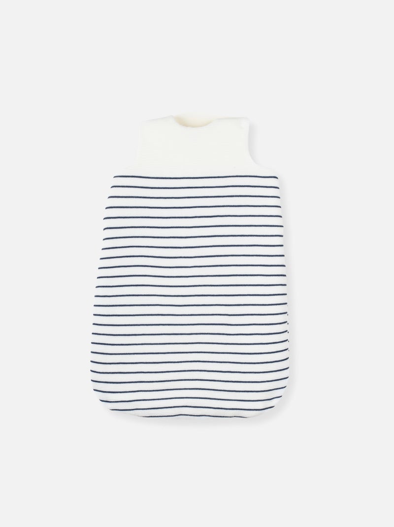 Saco de Dormir de Punto Bobo Blanco Azul - Kiabi
