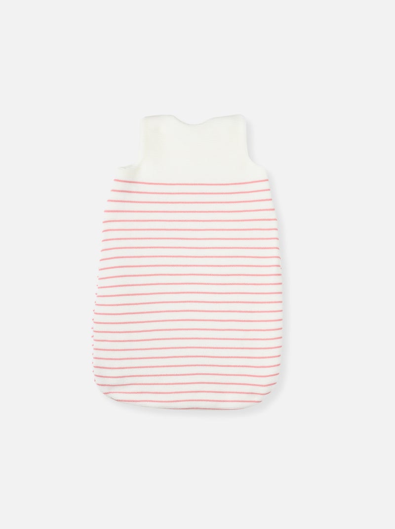 Saco de Dormir de Punto Bobo Blanco Rosa - Kiabi
