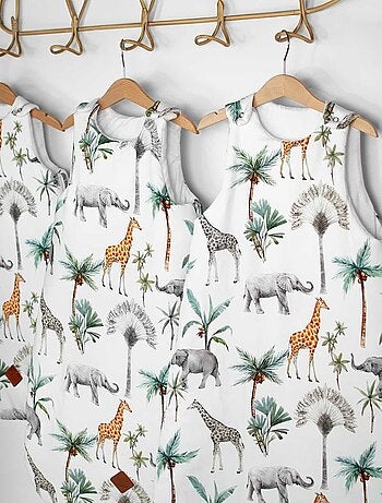 Saco de dormir de satén de algodón sin mangas tog 2, safari - SEVIRA KIDS